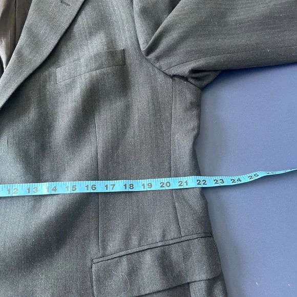 Brooks Brothers 346 Blazer Mens 46R Gray Wool Blend Suit Jacket Coat